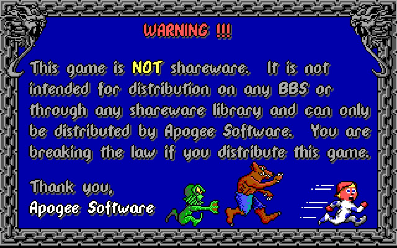 You are breaking the law if you copy this game